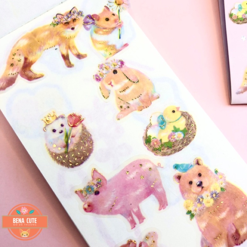 Set 50 Sticker rời cắt sẵn hình họa tiết đời sống dễ thương