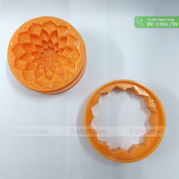 Khuôn trung thu nhận tròn sen tầng 150g | 200g | 250g | 300g