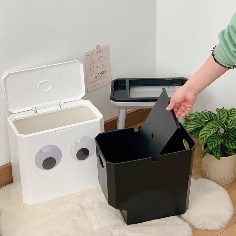 Thùng Rác PNL Có Ngăn Đựng Đồ Khô Và Ướt Tích Hợp Vỏ Đựng Rác Tiện Dụng Cho Phòng Khách / Nhà Bếp