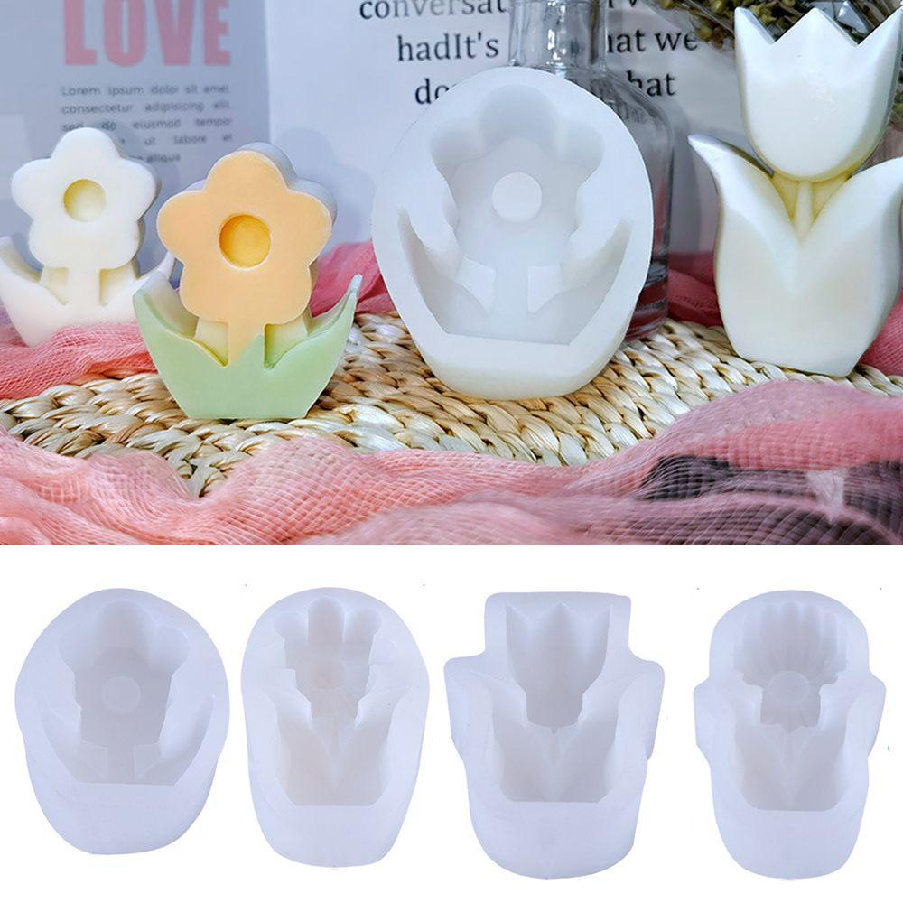 Khuôn Làm Nến Thơm Hình Hoa Tulip Sáng Tạo
