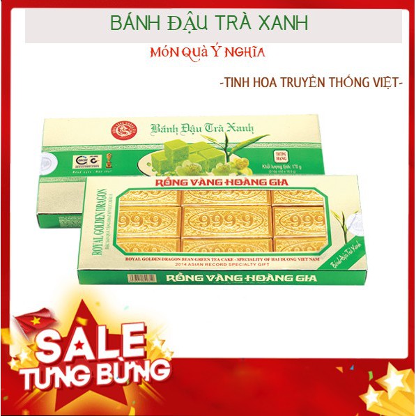 BÁNH ĐẬU TRÀ XANH 170g - RỒNG VÀNG HOÀNG GIA - vị matcha chuẩn nhật bản