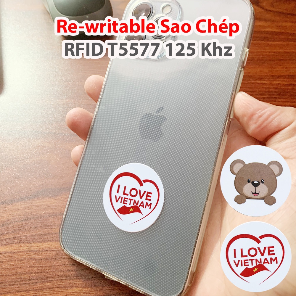 Phôi thẻ từ thang máy thẻ xe RFID tần số 125 Khz dạng miếng dán