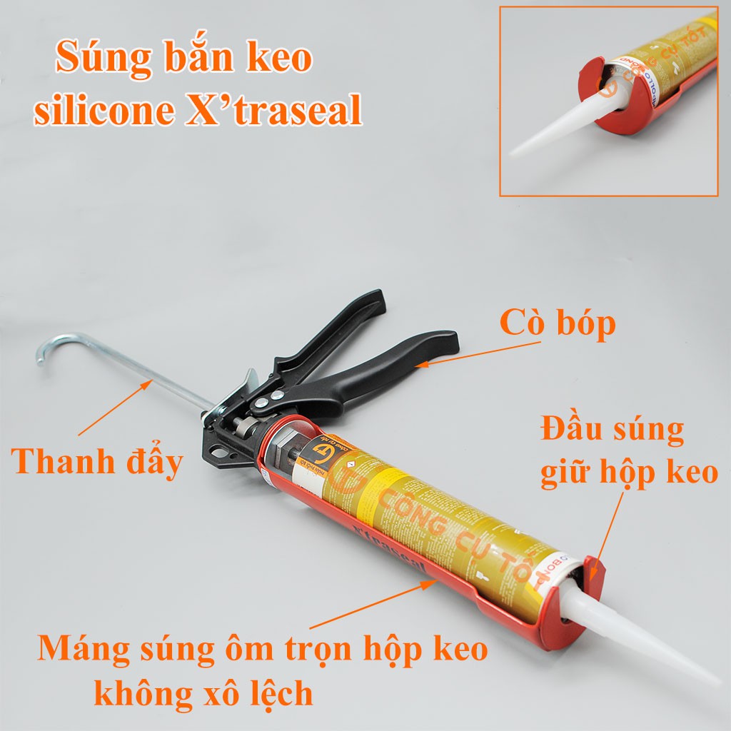 Súng bắn keo Silicone cao cấp X'traseal Malaysia