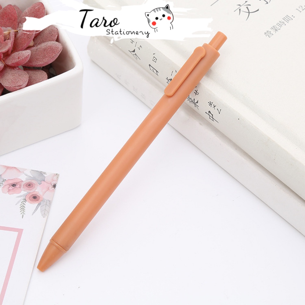 Bút gel đen Take Note Ielts vỏ pastel retro nhám 0.5mm A19 Taro Stationery