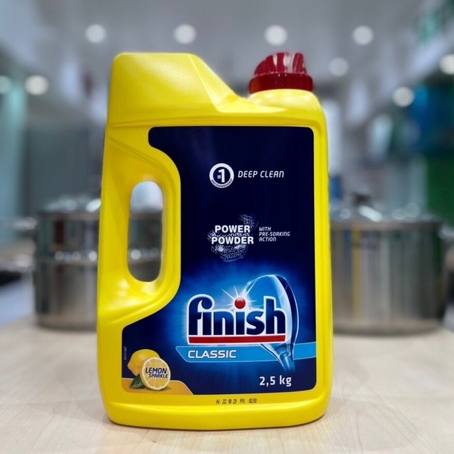 [Mã BMLT35 giảm đến 35K đơn 99K] Bột rửa chén Finish 2,5 kg Hương chanh