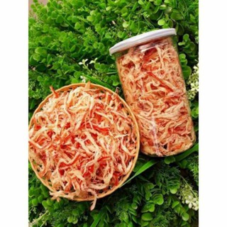 Mực xé sợi hấp nước cốt dừa