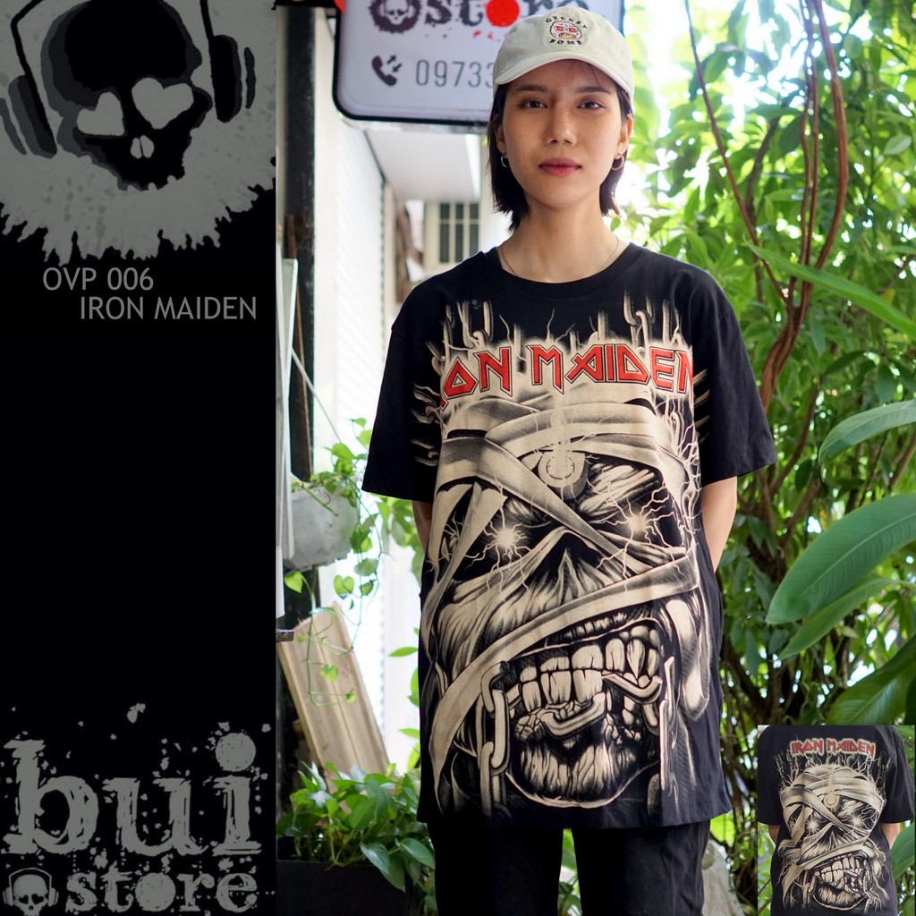[Mã BUIS45K giảm 45k] Áo Rock band tee phông / thun Iron Maiden OVP 006