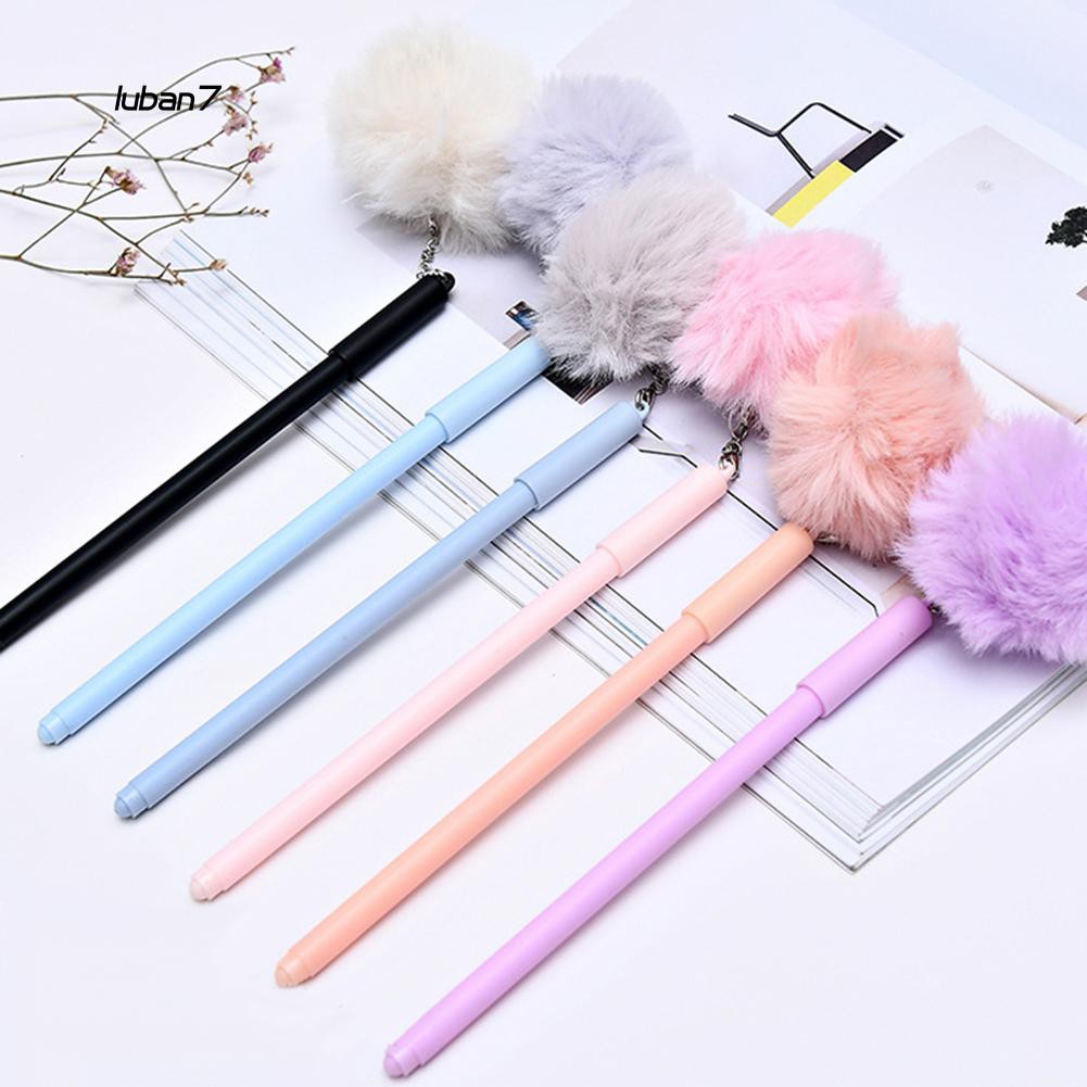 Ốp Điện Thoại Thời Trang Cho LGSZ♥Bút Bi Mực Đen Ngòi 0.5mm Gắn Quả Bông Xinh Xắn