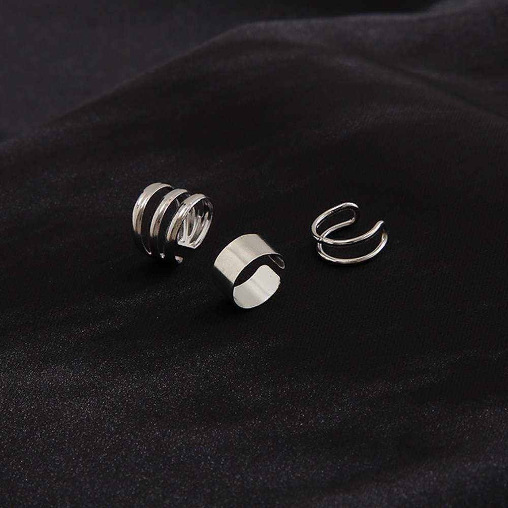 Set 3 Khuyên Tai Kim Loại Màu Sắc Thời Trang Cho Nữ