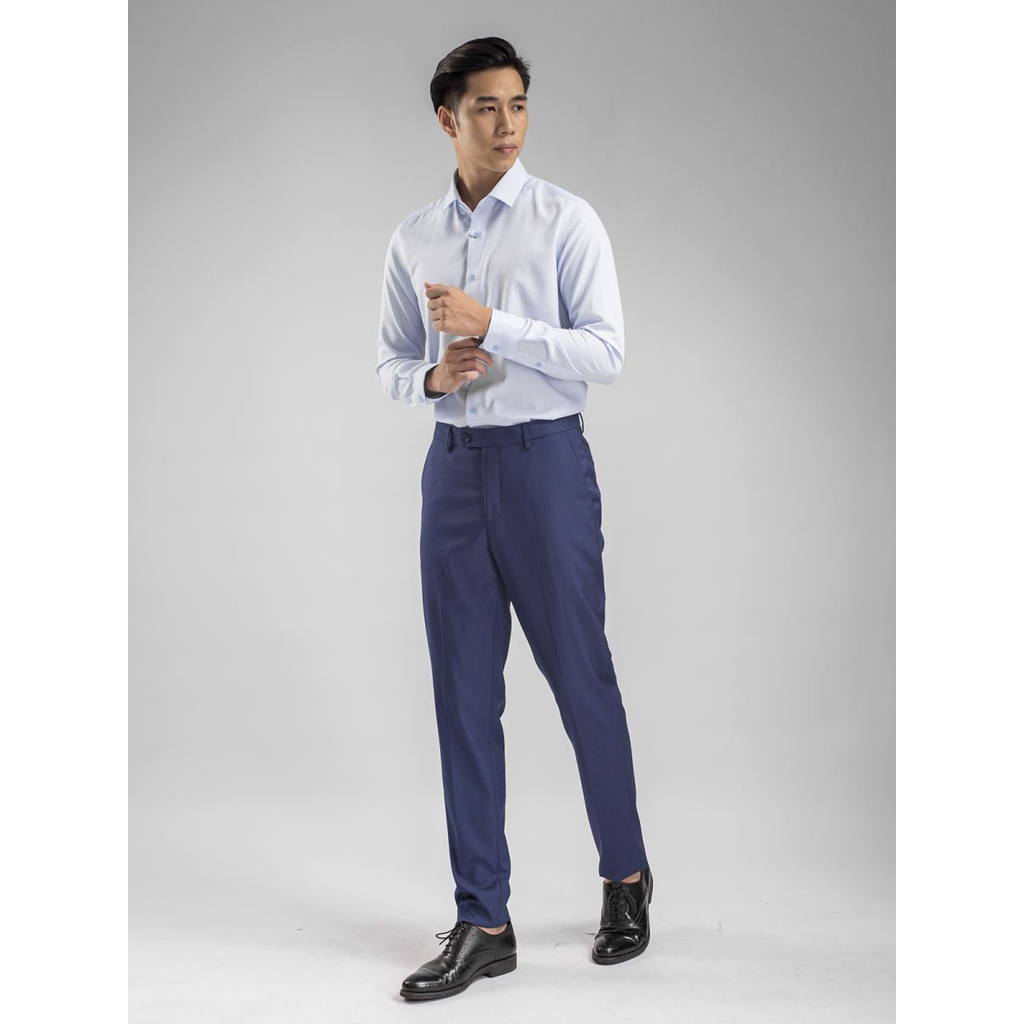 (SALE SỐC) Quần Tây Nam Aristino ATR02108 Quần Âu Nam Màu Xanh Tím Than 29 Form Dáng Slim Fit Chất Liệu Polyester