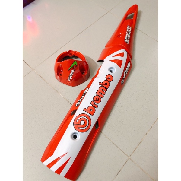 Ốp pô + đít exciter 150 mxking đỏ brembo nhựa abs cao cấp