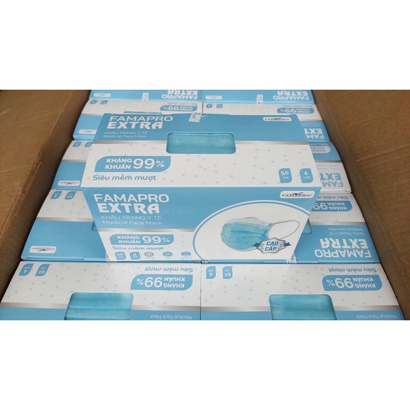 Khẩu trang y tế 4 lớp Famapro Extra chính hãng