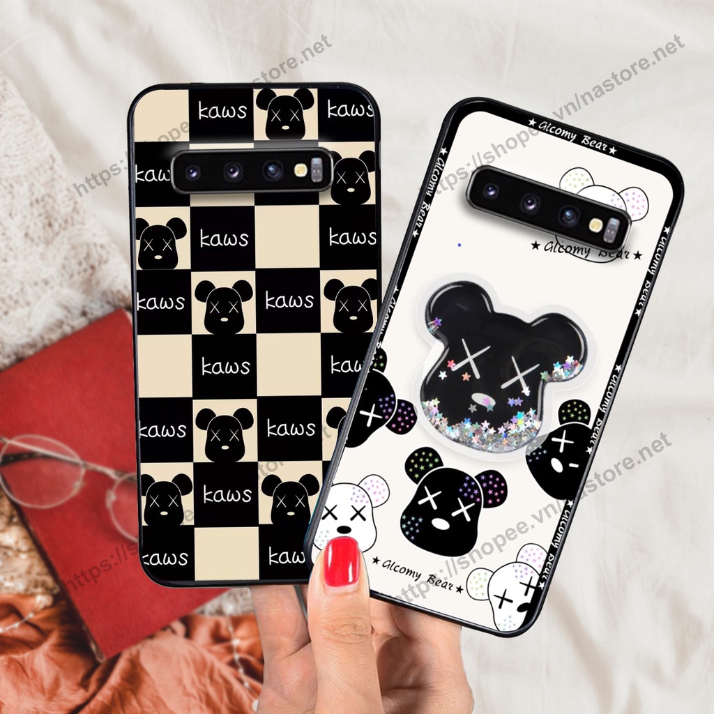 Ốp lưng Samsung S10 / S10 5G / S10 Plus / S10+ / S10e trái tim họa tiết caro, mikey họa tiết beabrick kaws cute