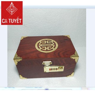 [FREESHIP] HỘP ĐỰNG TRANG SỨC, HỘP ĐỰNG CON DẤU GỖ HƯƠNG SIZE 19 KHÓA MÃ SỐ - ẢNH THẬT