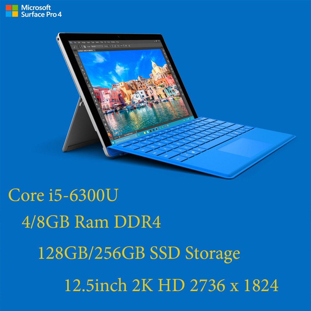 Máy tính bảng kiêm laptop Surface Pro 4 Core i5-6300U/8gb Ram/256gb SSD/12.3 inch 2K HD