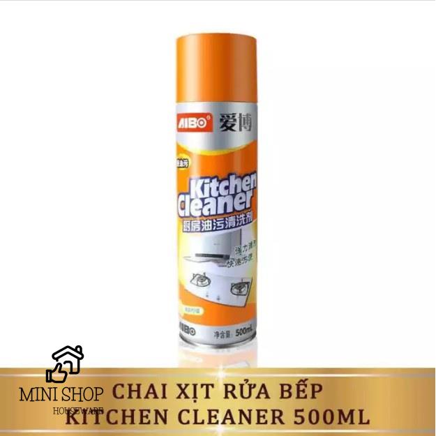 Bình Xịt Bọt Tuyết Màu Cam Kitchen Cleaner Tẩy Rửa Siêu Sạch Nhà Bếp