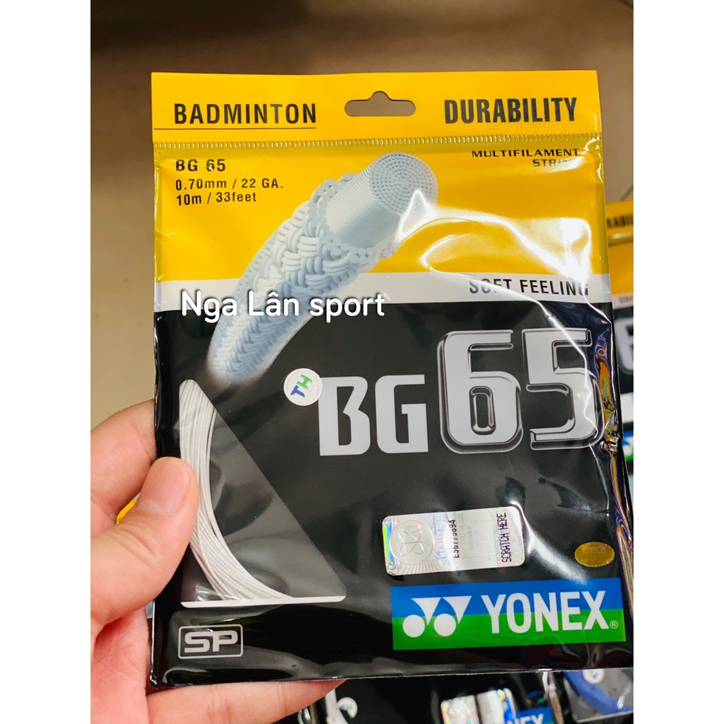 Dây cước căng vợt  cầu lông Yonex BG65 - HÀNG CHÍNH HÃNG có tem công ty