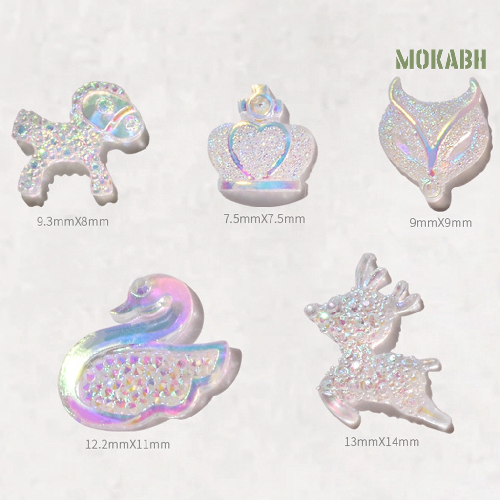 Set 30 Phụ Kiện Đính Trang Trí Móng Tay Nghệ Thuật Hình Động Vật Xinh Xắn
