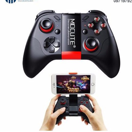 Tay cầm chơi game không dây MOCUTE-054, 054F kết nối bluetooth,Đen, hỗ trợ Android/IOS/Windows
