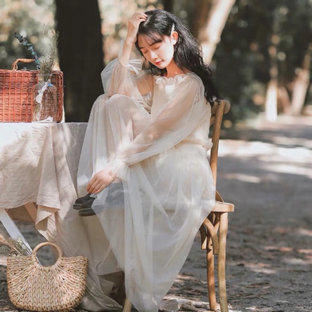 Đầm công chúa tay bồng ảnh thật ở cuối 🌥🌸 | BigBuy360 - bigbuy360.vn