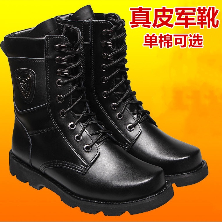 Giày Bốt Martin Da Thật Lót Len Dày Dặn Siêu Nhẹ Chống Thấm Nước Giữ Ấm Mùa Đông Cho Nam