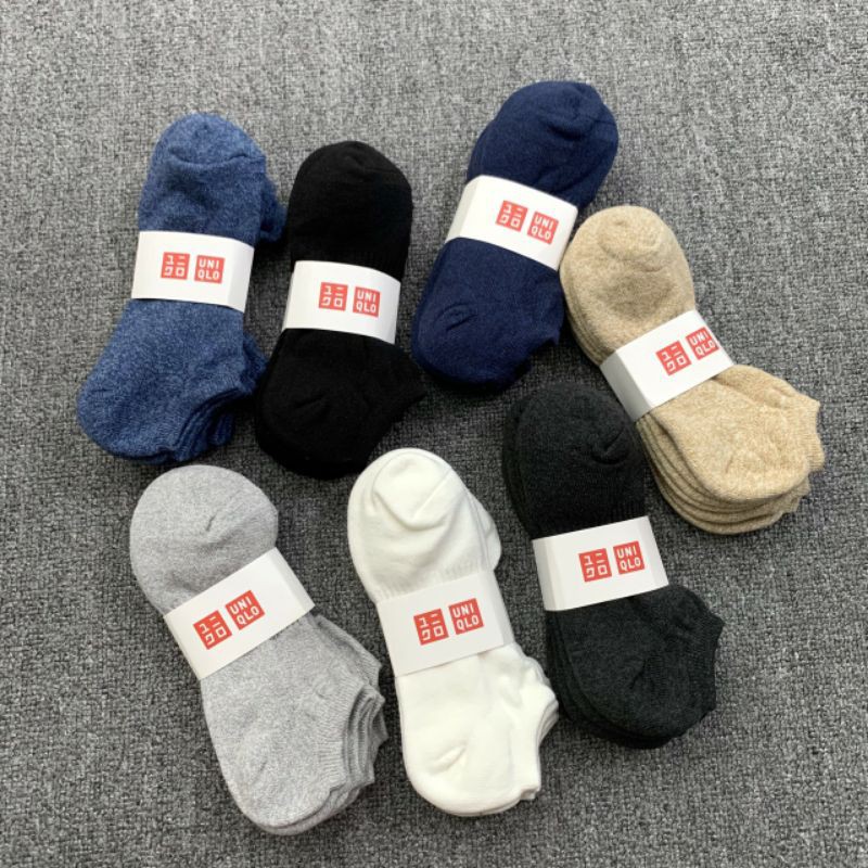 NEW - [Free Gift]Tất Uniqlo Nam Heattech Short Thermal Shock Pack Chính Hãng