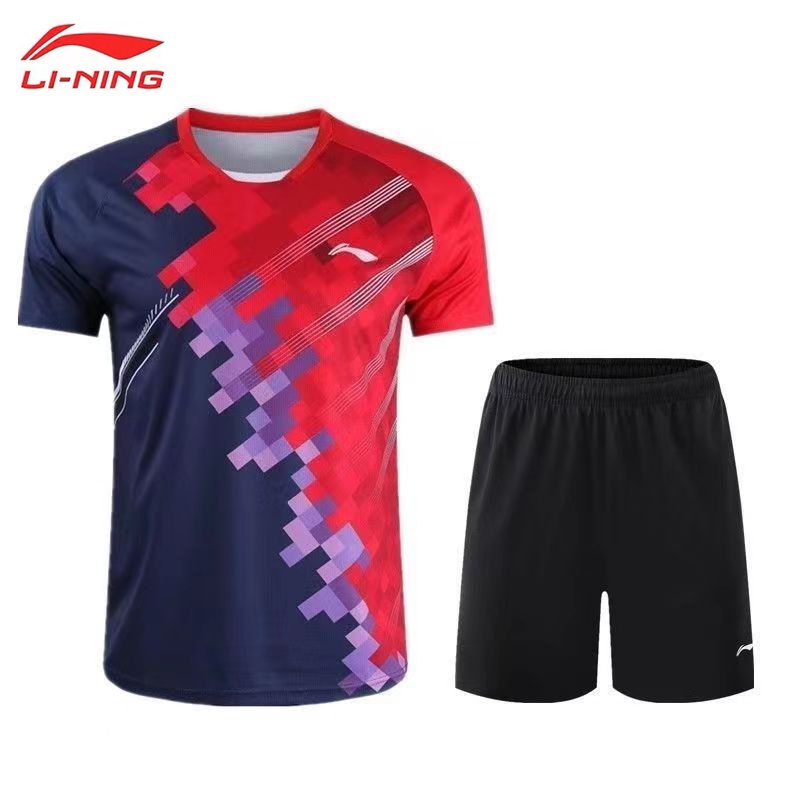 Li Ning Áo Thun Thể Thao Cầu Lông Tay Ngắn Khô Nhanh Cho Nam Và Nữ Mã 6221
