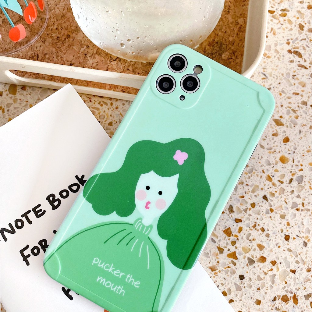 Ốp lưng iphone Trà Xanh IMD dày viền nổi 5/5s/6/6plus/6s/6splus/7/7plus/8/8plus/x/xs/11/12/pro/max/plus/promax | BigBuy360 - bigbuy360.vn