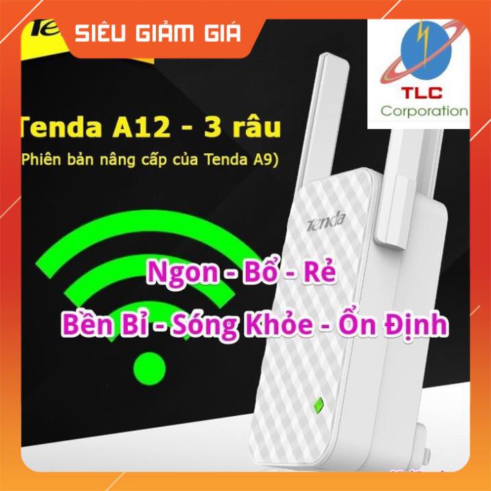 Bộ kích sóng wifi 3 râu chất lượng cao Tenda A9 (Wifi Repeater A9)