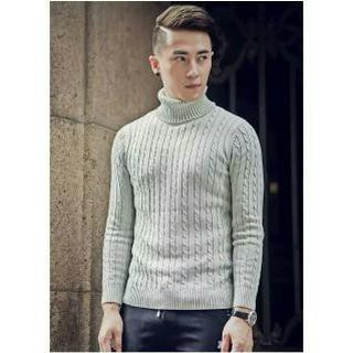 Áo len nam cổ lọ vặn thừng cao cấp