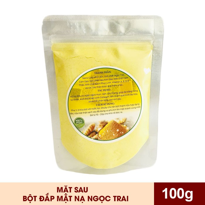 Bột đắp mặt nạ tinh chất ngọc trai gói 100g, mặt nạ ngọc trai làm dịu da, cung cấp các dưỡng chất cần thiết cho da - MNT