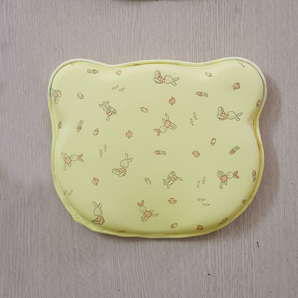 Gối cao su non BEPIKA chống méo, gối chống bẹp đầu tai gấu siêu mềm cho bé sơ sinh