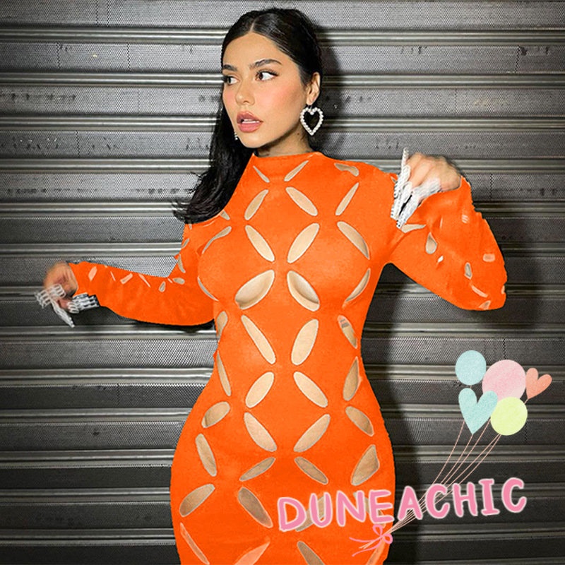 DUNEA Đầm body DUNEA tay dài thiết kế ôm sát tôn dáng quyến rũ thời trang dành cho nữ