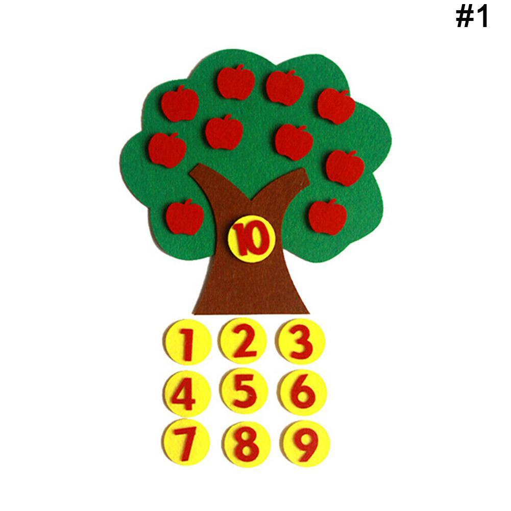 Đồ Chơi Giáo Dục Toán Học Bằng Vải Nỉ Cho Apple Trees #L9W8