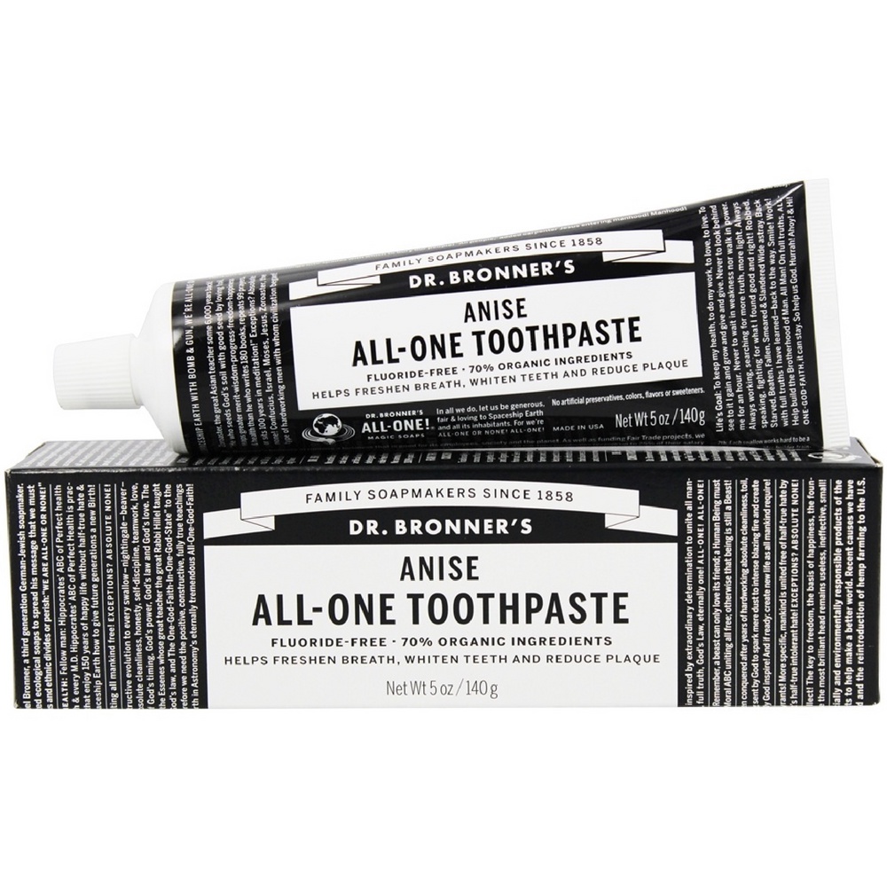Kem đánh răng 70% hữu cơ 140g DR-BRONNER'S All-one-Toothpaste