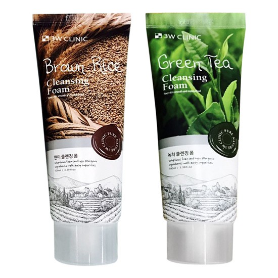 Gel tẩy da chết 3W Clinic Green Tea & Rice Brown Moisture Peeling Gel