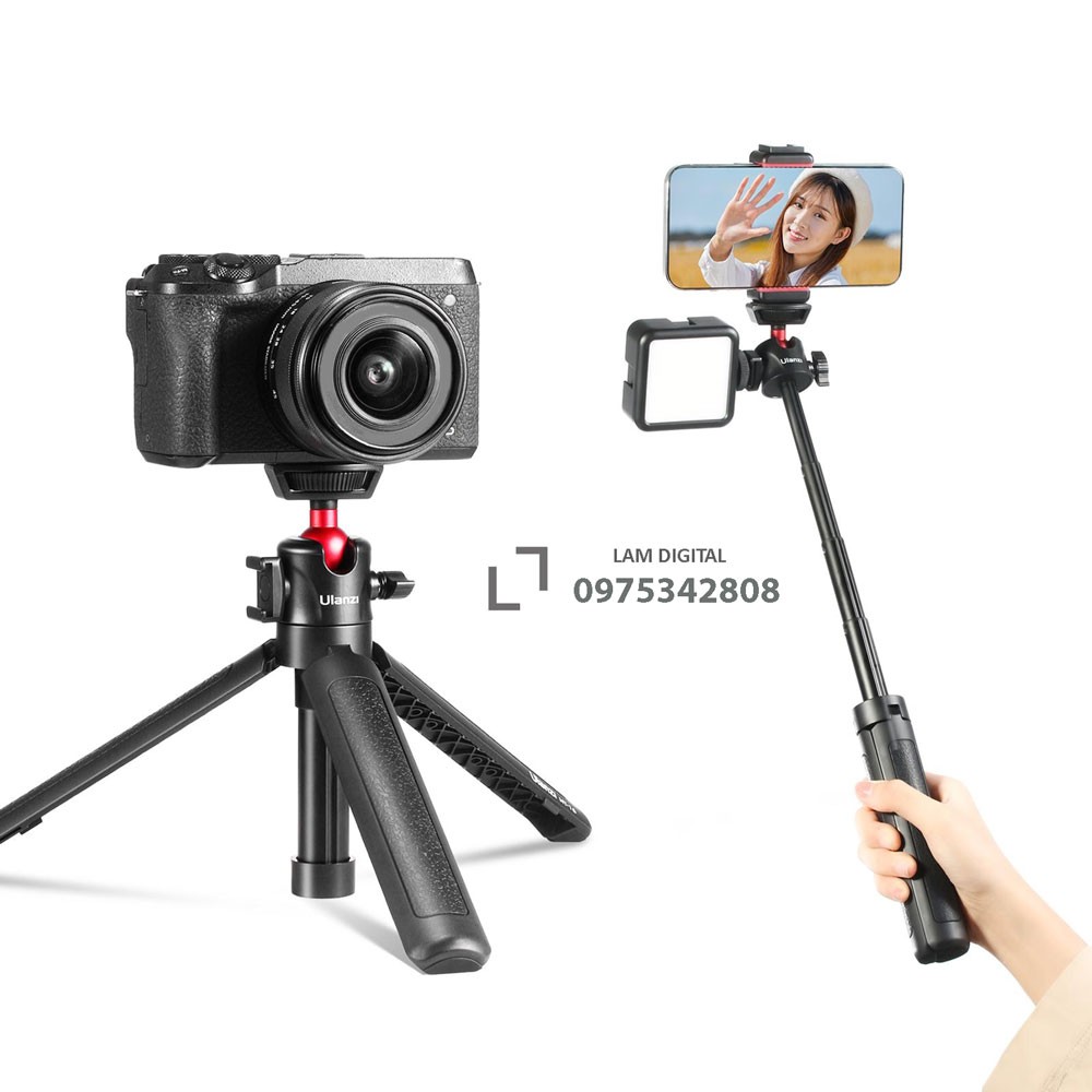 Tay cầm quay video Vlog máy ảnh – điện thoại Ulanzi MT-16