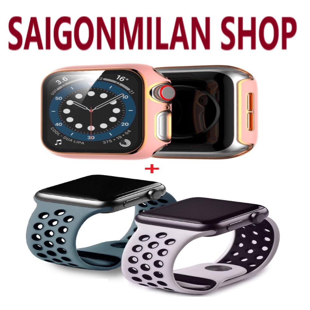 Ốp Kính Cường Lực Cho Đồng Hồ Thông Minh AP Watch VS Dây Cao Su Nike Series 7/6/5SE/4/3/2/1 Size 38-40-41-42-44-45mm