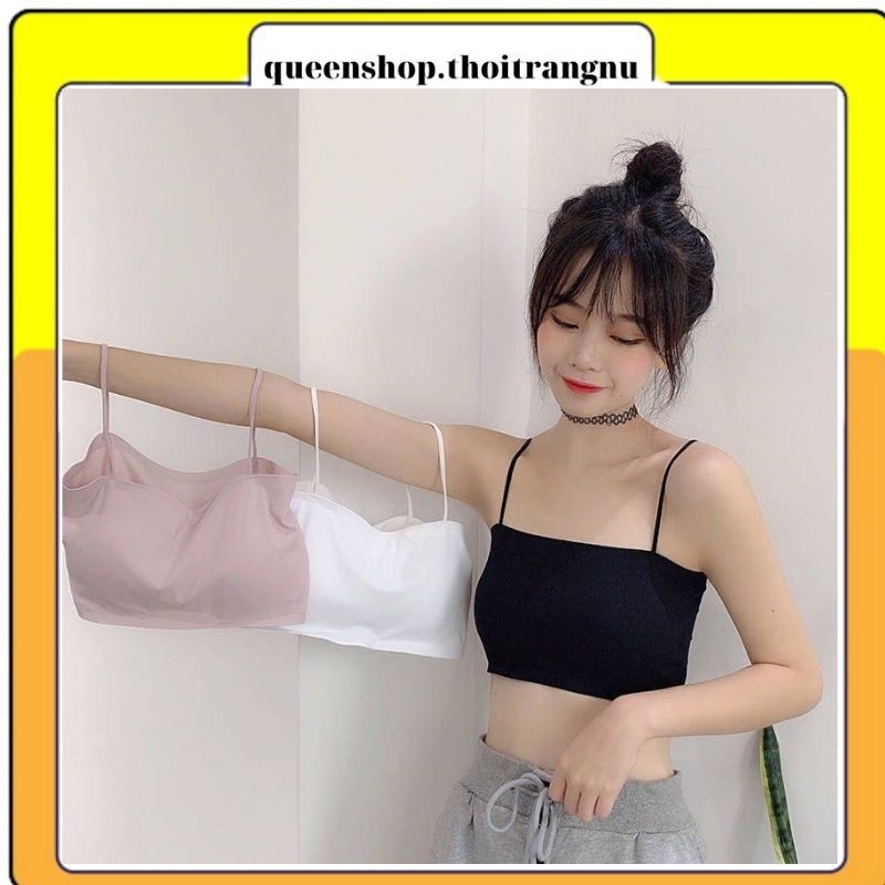 Áo bra đúc su quây nâng ngực 2 dây chất mát lạnh loại thông hơi và trơn Queenshop