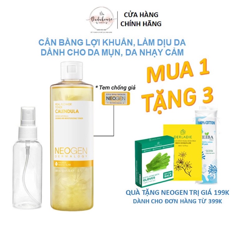 Toner Hoa Cúc Làm Dịu Da Cấp Ẩm Neogen Real Flower Calendula 300ml