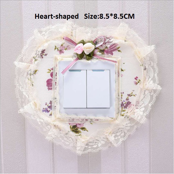 Vỏ bọc công tắc XIAODUOJIAJU gắn tường trang trí viền ren hoa lá Life-365