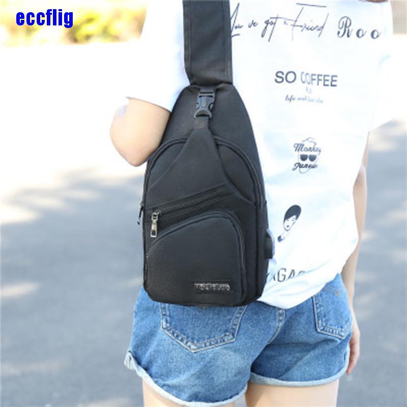 ECC Nylon Waist Packs Sling Bag Crossbody Outdoor Shoulder Chest Picnic Canvas Pack