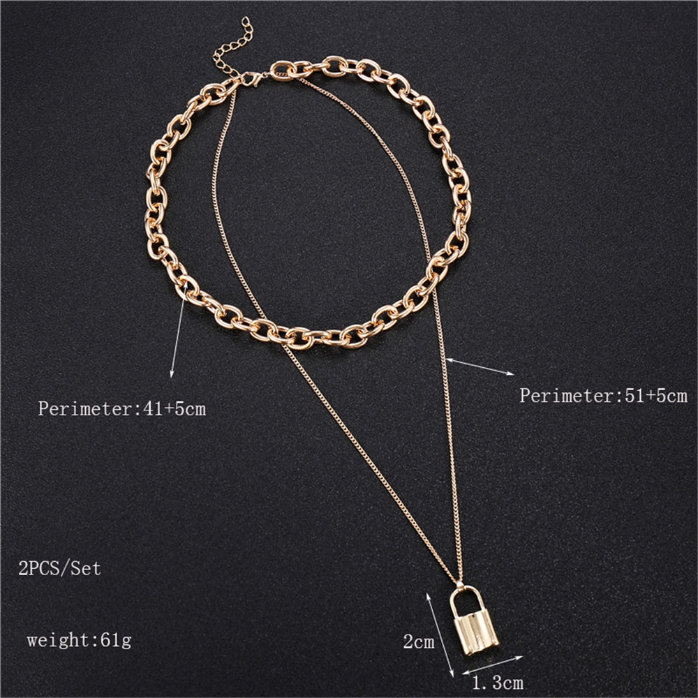 Vòng cổ bằng thép không gỉ có ổ khóa kim loại phong cách Gothic