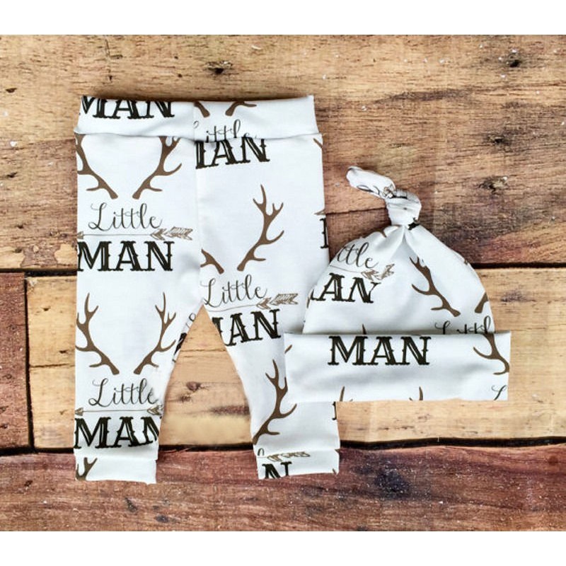 ღ♛ღNew Baby Boys Set Cotton Long Sleeve Romper+Animal Print Pants Legging+Hat 3pcs Autumn Outfits Set