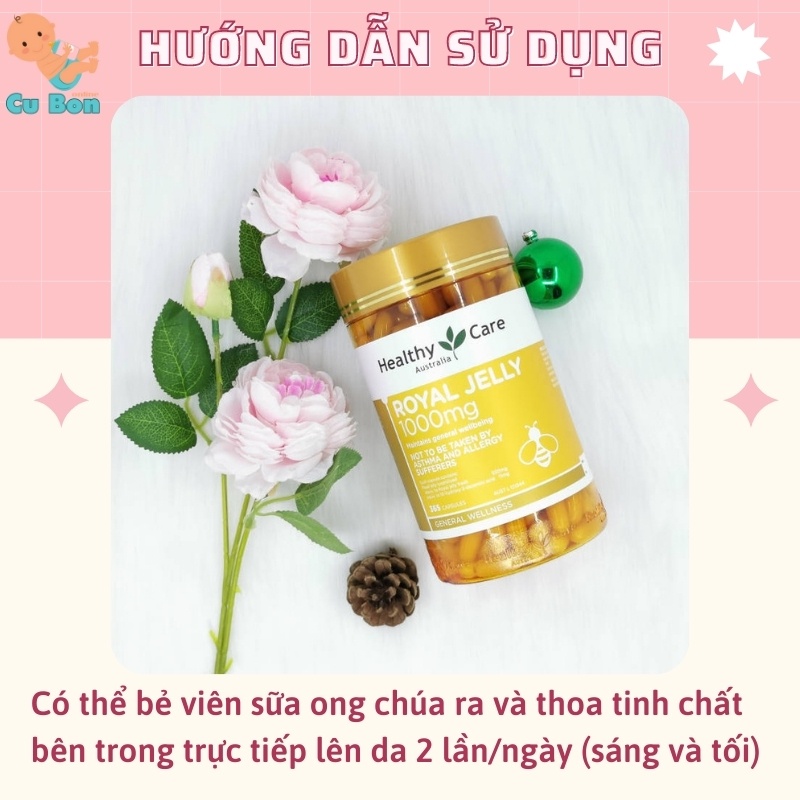 sữa ong chúa úc Healthy Care Royal Jelly 1000 365 viên