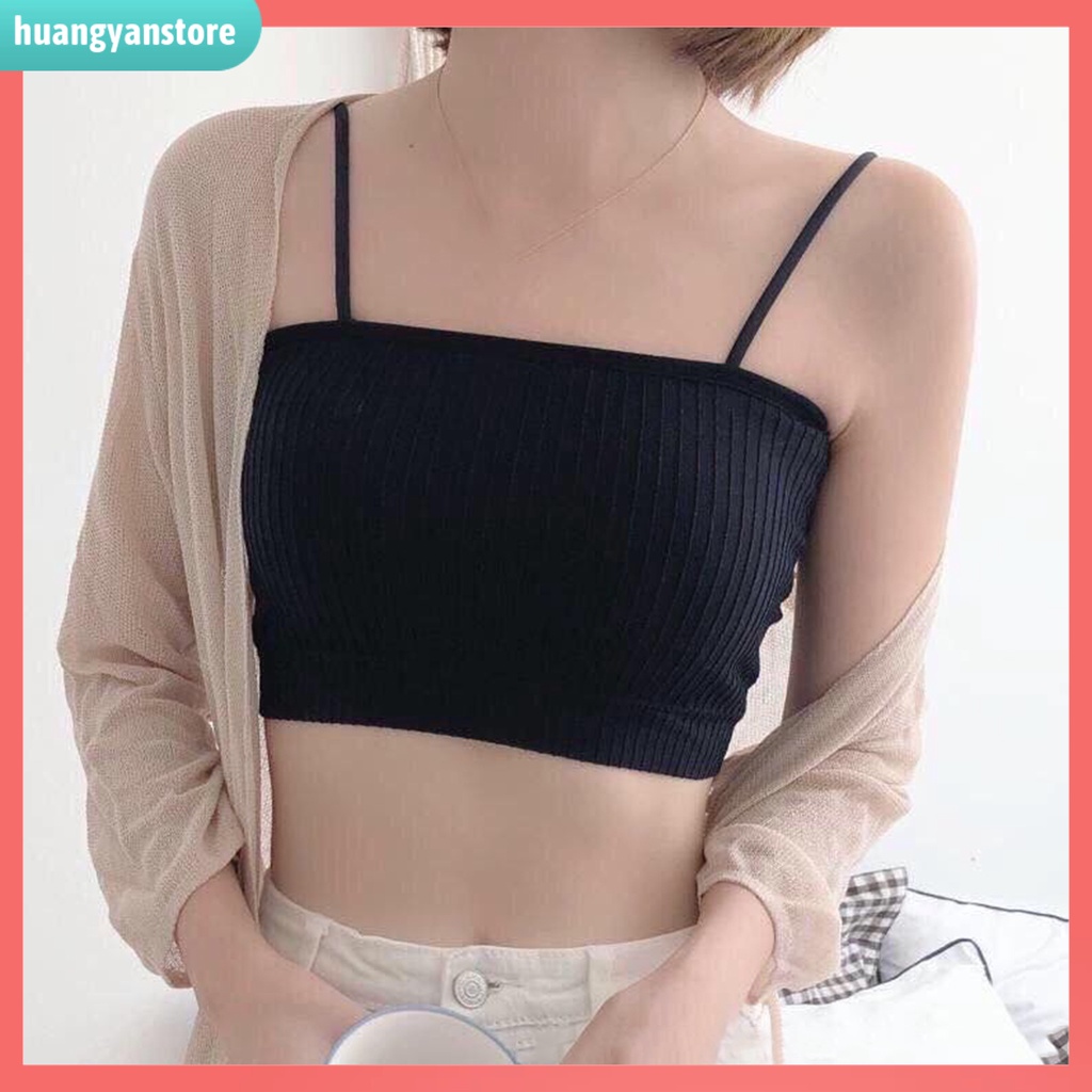 Áo ống hai dây có mút đệm kiểu dáng quyến rũ dành cho bạn nữ | BigBuy360 - bigbuy360.vn