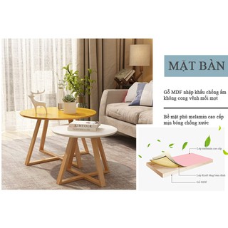 [COMBO] Bàn Trà Sofa Chân Gỗ Sồi Cao Cấp
