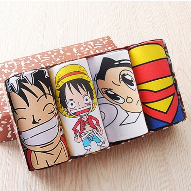 Hộp 4 Quần lót nam họa tiết hoạt hình nhật bản