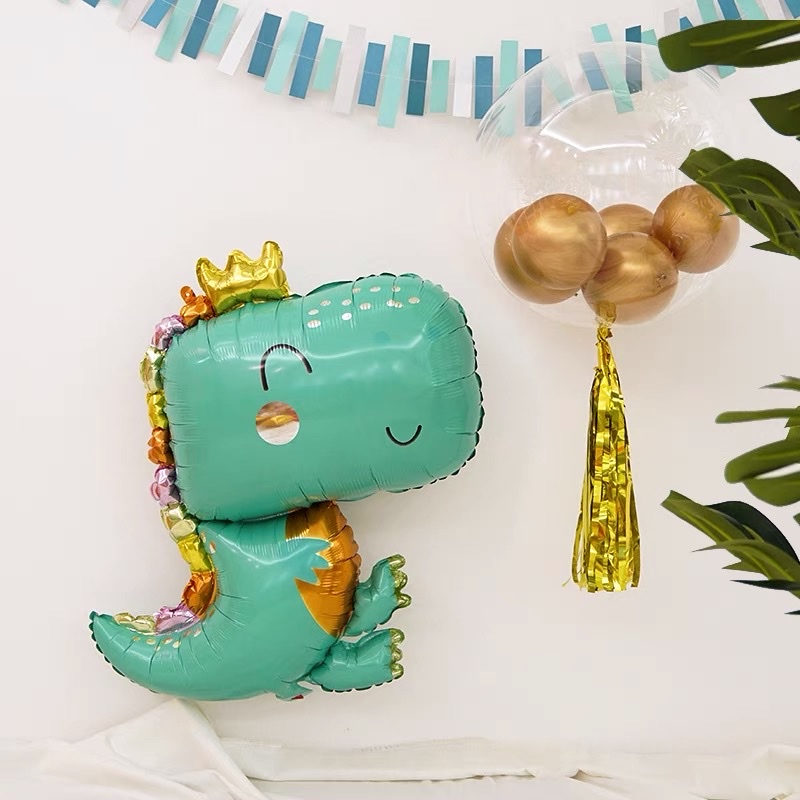 Set Trang trí sinh nhật , set bóng trang trí sinh nhật chủ đề khủng long (Đầy đủ phụ kiện hỗ trợ )