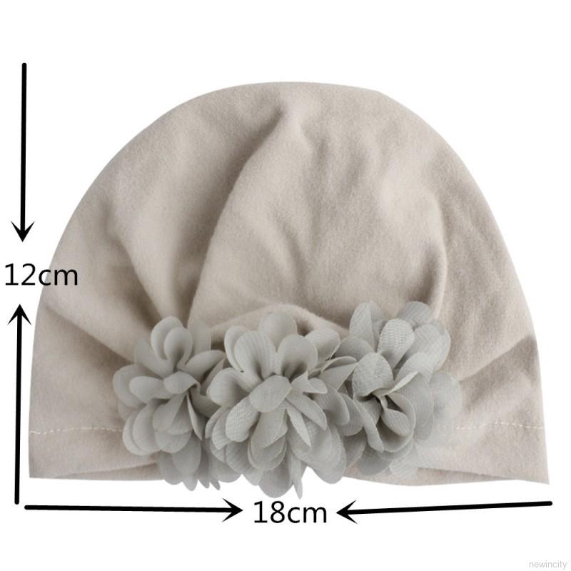 Mũ cotton co dãn in hoa dễ thương cho bé